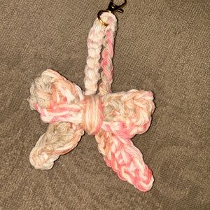 Crochet Bow Bag Charm Purse Backpack Keychain Handmade

Brand new no tags